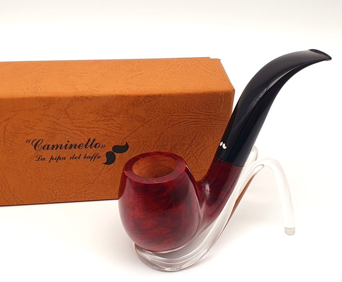Caminetto Pfeife 05.55 Egg 9mm-Bohrung Bruyere dunkelrot