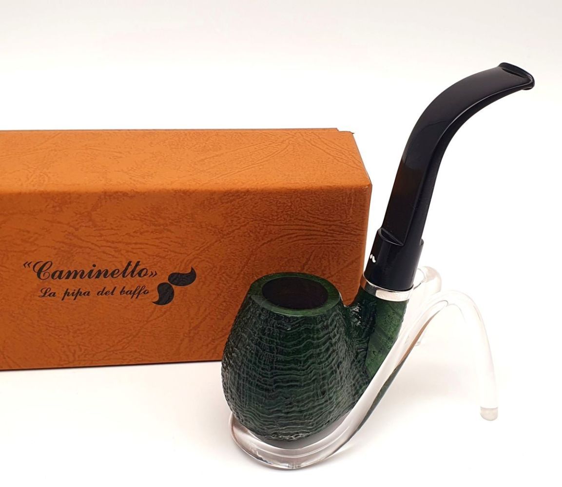 Caminetto Pfeife 06.36 Oom Paul 9mm-Bohrung Bruyere dunkelgrün