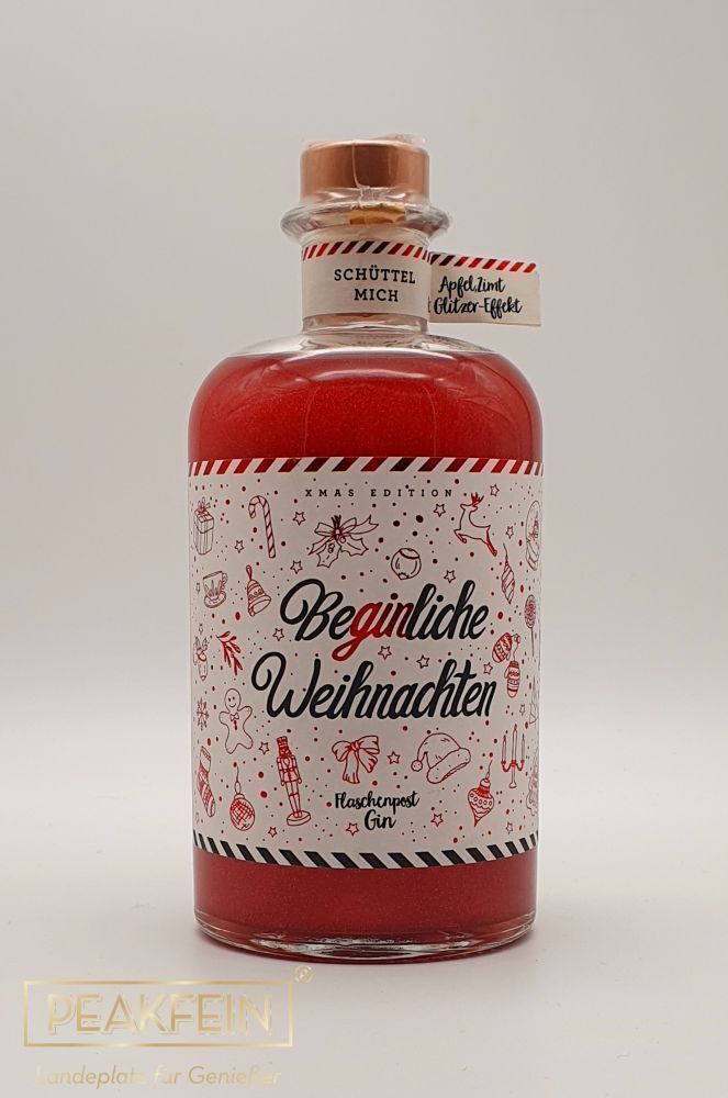 Flaschenpost Gin - BeGinliche Weihnachten Limited Xmas mit Glitzer