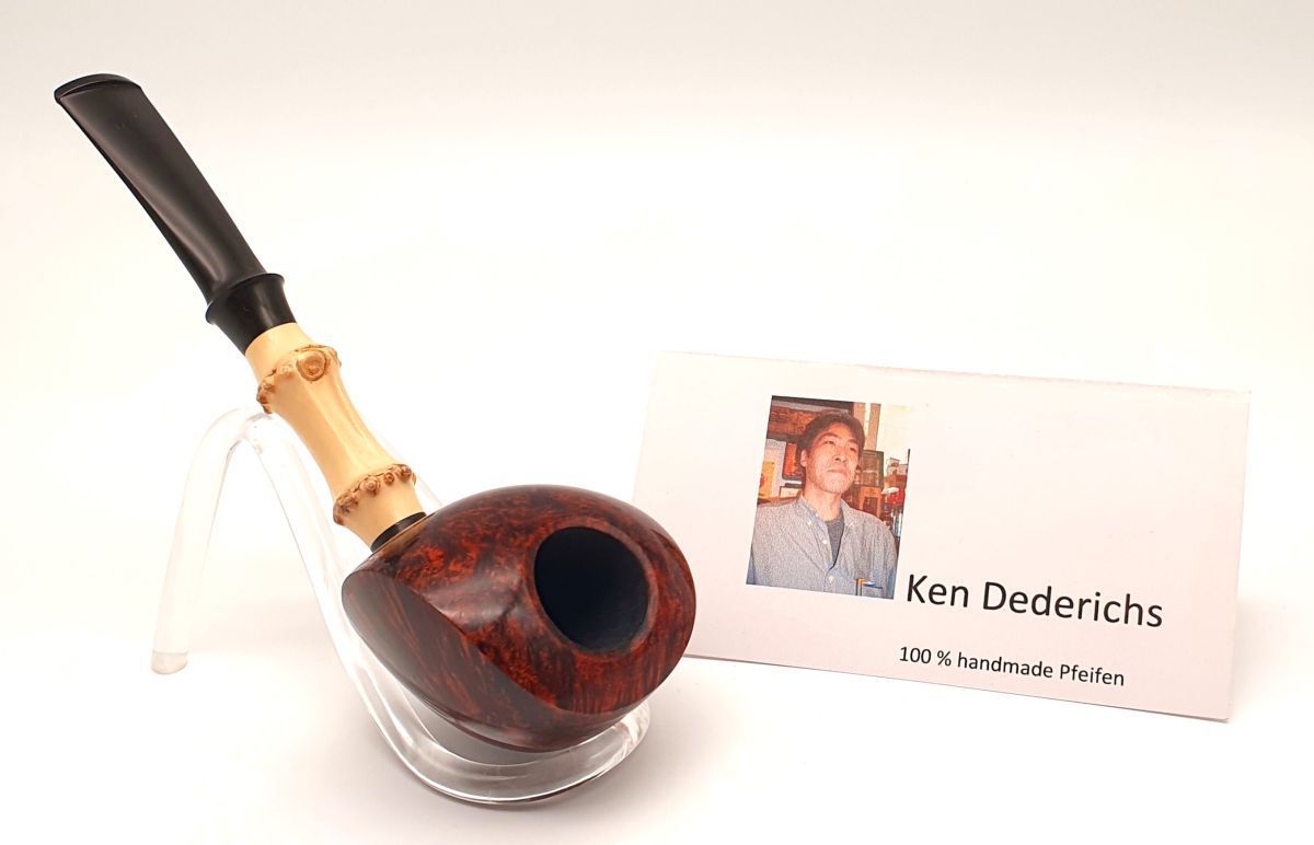 Ken Dederichs Pfeife Freestyle Normalbohrung Bruyere dunkelbraun