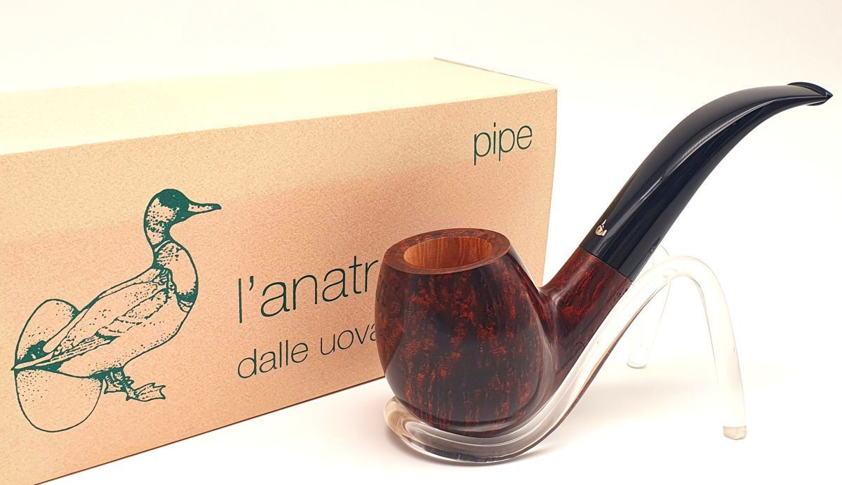 L'Anatra Pfeife Billiard 9mm-Bohrung Bruyere dunkelbraun