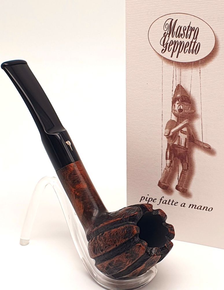 Mastro Geppetto Pfeife Sabbiato Billiard 9mm-Bohrung Bruyere dunkelbraun