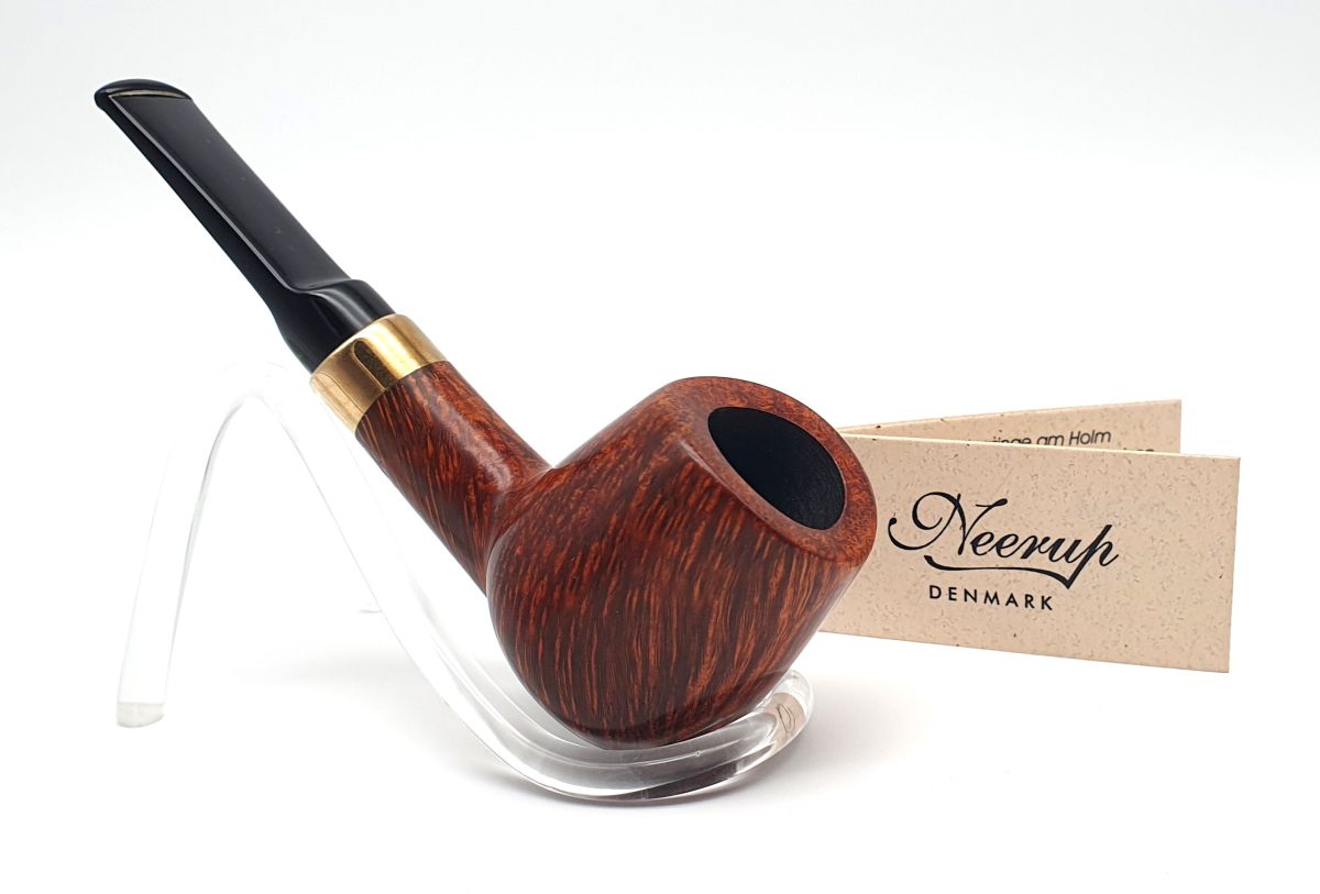 Neerup Nr. 34 Pfeife Billiard Normalbohrung Bruyere dunkelbraun