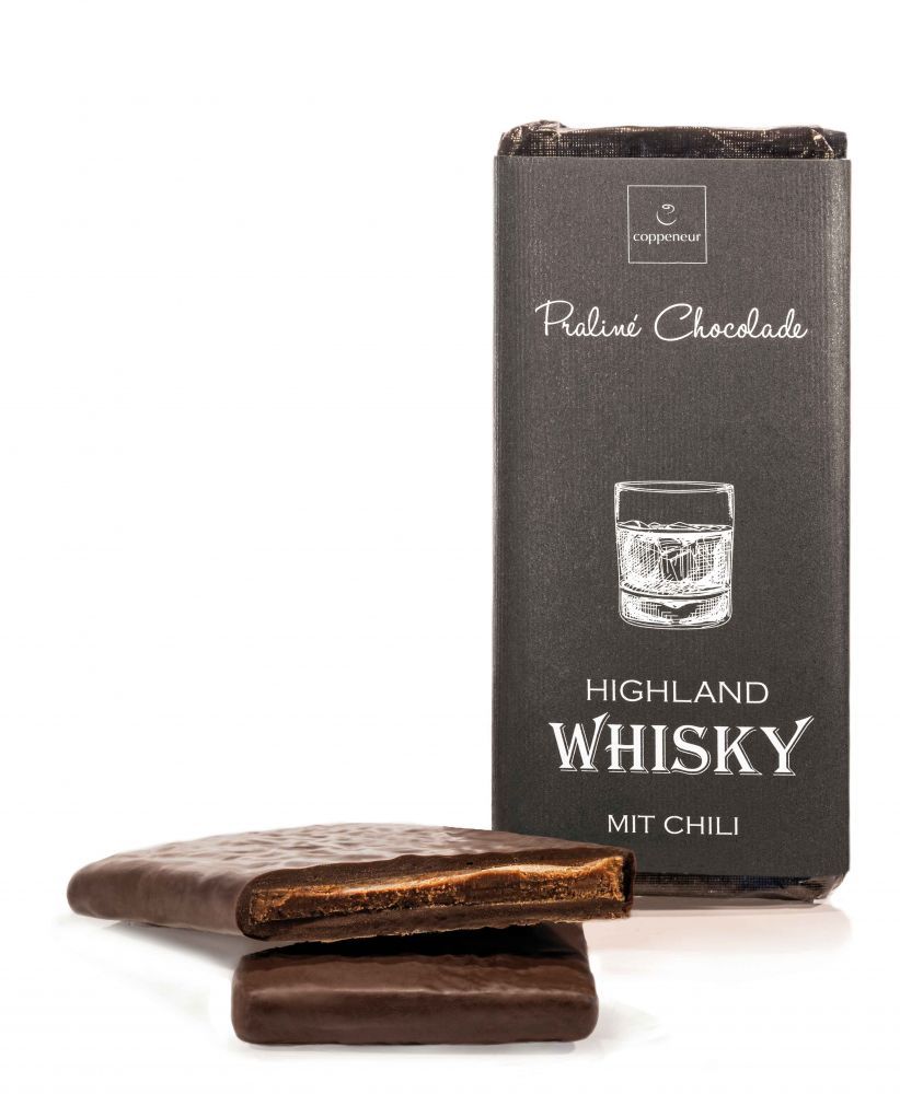 Coppeneur Praline Chocolate Highland Whisky mit Chilli 75g