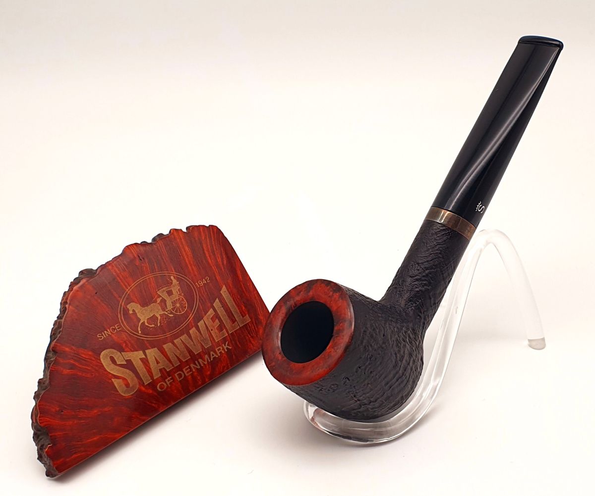 Stanwell Relief 88 Pfeife Billiard 9mm-Bohrung Bruyere dunkelbraun